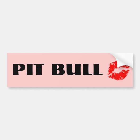 Pit Bull met Lipstick - HET ORIGINELE Bumpersticker (Voorkant)