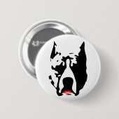 Pit Bull met Lipstick Ronde Button 5,7 Cm (Voorkant /achterkant)