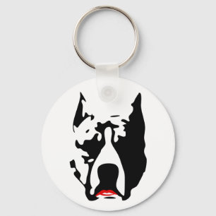 Pit Bull met Lipstick Sleutelhanger