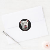 Pit Bull met lipstick sticker (Envelop)