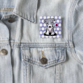 Pit Bull met ventilator Vierkante Button 5,1 Cm (In situ)