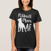 Pit Bull Moeder Af Vrouwen Hond Pitbull Fitted Sco T-shirt (Voorkant)