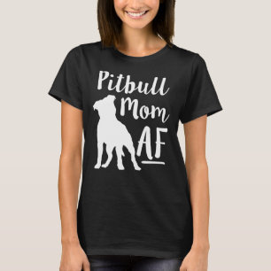 Pit Bull Moeder Af Vrouwen Hond Pitbull Fitted Sco T-shirt