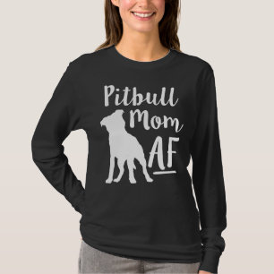 Pit Bull Moeder Af Vrouwen Hond Pitbull Fitted Sco T-shirt