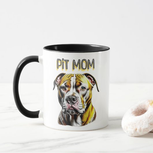 Pit Bull Moeder | Hondenliefhebber  Mok (Met donut)