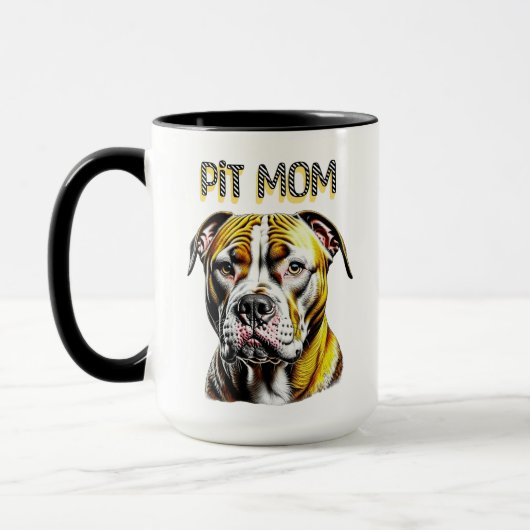 Pit Bull Moeder | Hondenliefhebber  Mok (Links)