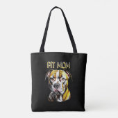 Pit Bull Moeder| Hondenliefhebber  Tote Bag (Achterkant)