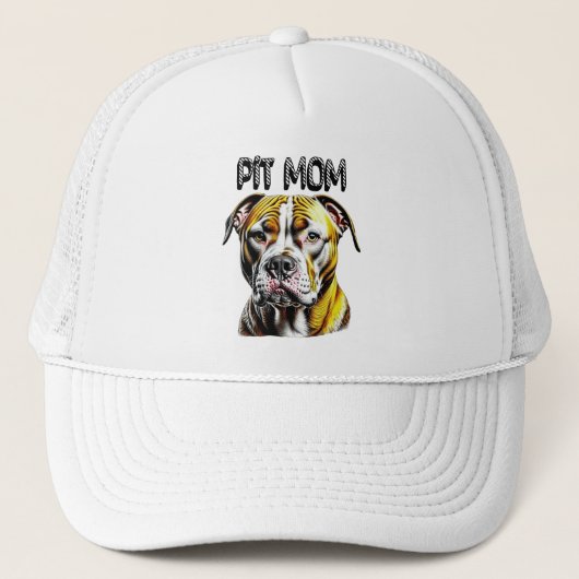 Pit Bull Moeder | Hondenliefhebber  Trucker Pet (Voorkant)