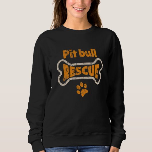 Pit Bull Moeder Pitbull Redding Honden Adoptie Ple Trui (Voorkant)