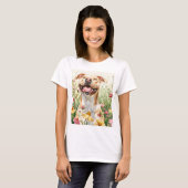 Pit Bull Moeder T-shirt – Watercolor (Voorkant volledig)