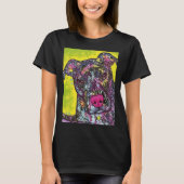 Pit Bull Naala Hond Kleurrijke Aquarel T-shirt (Voorkant)
