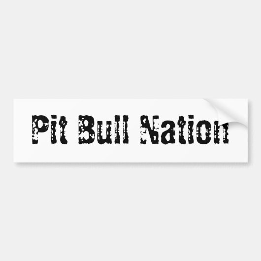 Pit Bull Nation Bumpersticker (Voorkant)