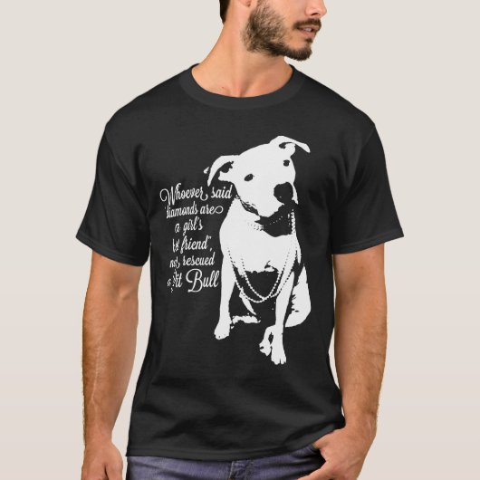 Pit Bull -Nooit een pitbull gered T-shirt (Voorkant)