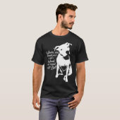Pit Bull -Nooit een pitbull gered T-shirt (Voorkant volledig)