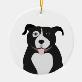 Pit Bull-Ornament Keramisch Ornament (Voorkant)