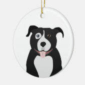 Pit Bull-Ornament Keramisch Ornament (Links)