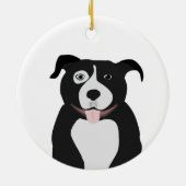 Pit Bull-Ornament Keramisch Ornament (Achterkant)