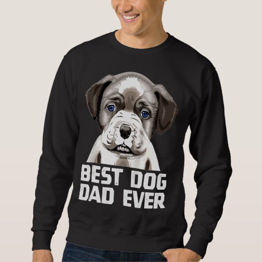 Pit Bull Papa Beste Vader Pitbull Raglan Honkbal Trui (Voorkant)