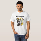 Pit Bull Papa | Hondenliefhebber T-shirt (Voorkant volledig)