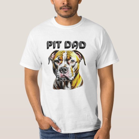 Pit Bull Papa | Hondenliefhebber T-shirt (Voorkant)