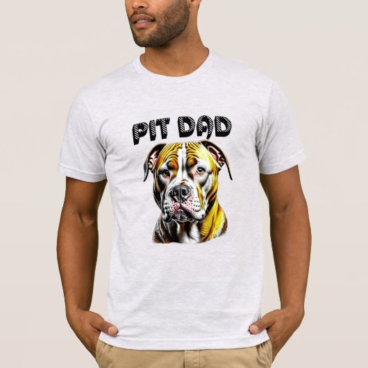 Pit Bull Papa | Hondenliefhebber  T-shirt (Voorkant)