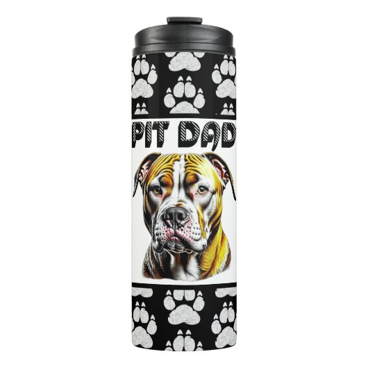 Pit Bull Papa | Hondenliefhebber  Thermosbeker (Voorkant)