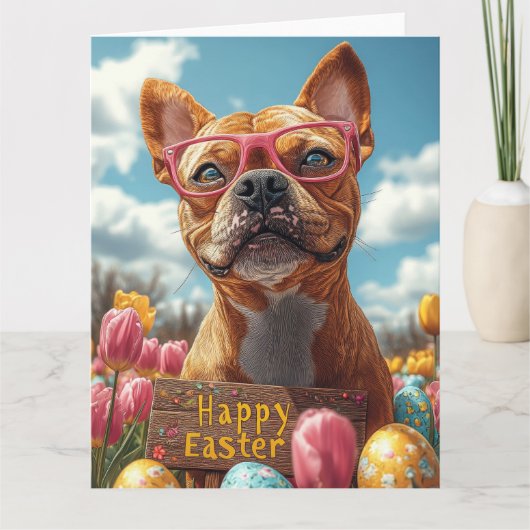 Pit Bull Pasen Eieren Kaart (Voorkant)