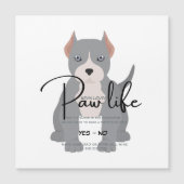 Pit bull paw life speeldatum uitnodiging magnetische uitnodiging (Voorkant)
