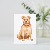 Pit Bull Pittie Puppy Dog Miss You Love Pitbull Briefkaart (Staand voorkant)