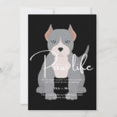 Pit bull play date-uitnodiging kaart (Voorkant)