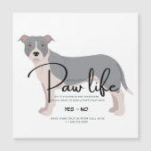 Pit bull play date-uitnodiging magnetische uitnodiging (Voorkant)