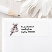 Pit Bull Portrait in Charcoal Etiket (Insitu)