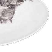 Pit Bull Portrait in Charcoal Snijplank (Hoek)