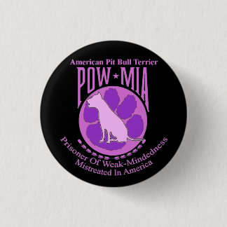 Pit Bull POW MIA Button Paars