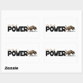 Pit Bull Power! Rechthoekige Sticker (Vel)