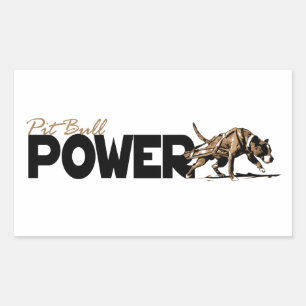 Pit Bull Power! Rechthoekige Sticker
