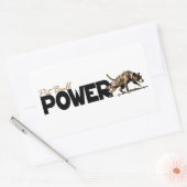 Pit Bull Power! Rechthoekige Sticker (Envelop)