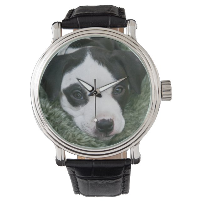 Pit Bull Puppy (Angie) Horloge (Voorkant)