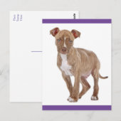 Pit Bull Puppy Dog Blank Briefkaart (Voorkant / Achterkant)