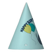 Pit Bull Puppy Dog Wearing Glasses with Balloons Feesthoedjes (Links)