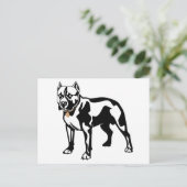 Pit Bull Puppy Hond Blanke Postkaart (Staand voorkant)