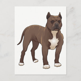 Pit Bull Puppy Hond - Hallo, Ik Mis Je, Bedankt Briefkaart