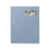 Pit Bull Puppy Sketch Tekening | Jouw namen toevoe Notitieblok (Linkerzijde)