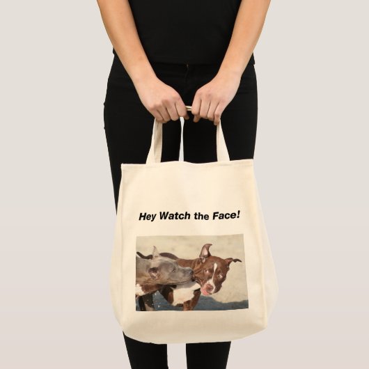 Pit Bull Puppys bij Play Tote Bag (Voorkant (product))