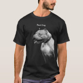 Pit Bull Real Dog Mannen Tee Shirt (Voorkant)