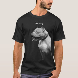 Pit Bull Real Dog Mannen Tee Shirt