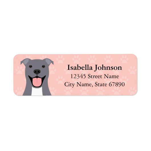 Pit Bull Retouradreslabels Etiket (Voorkant)