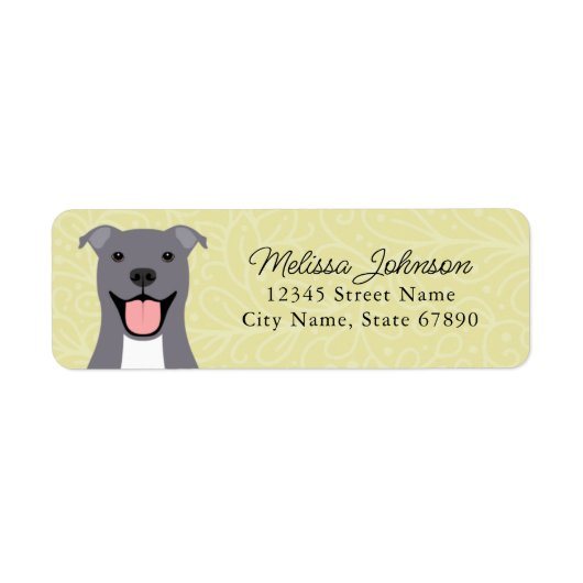 Pit Bull Return Address Labels (Voorkant)