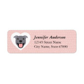 Pit Bull Return Address Labels (Voorkant)