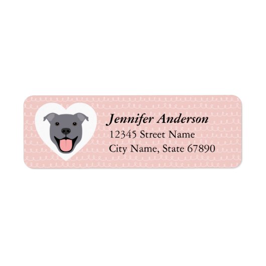 Pit Bull Return Address Labels (Voorkant)